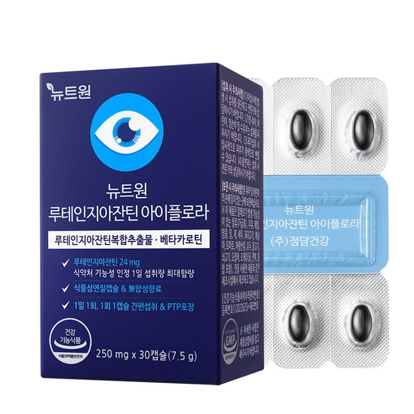 뉴트원 루테인지아잔틴 아이플로라 베타카로틴 눈건강 30캡슐, 1개